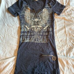 Affliction style y2k long tshirt